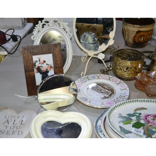 760 - Collectables Incl Coalport, Platters, Brass Etc