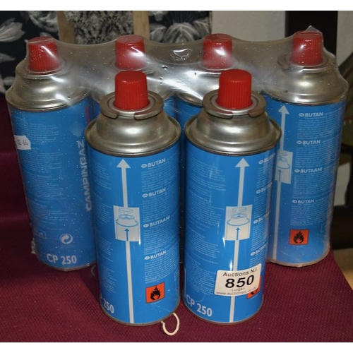 850 - 6 x 250g Camping Gas Butane