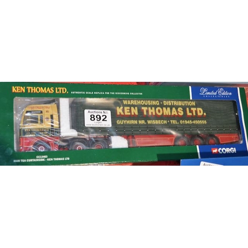 892 - Corgi Limited Edition Ken Thomas Ltd Man TGA Curtainside 1:50