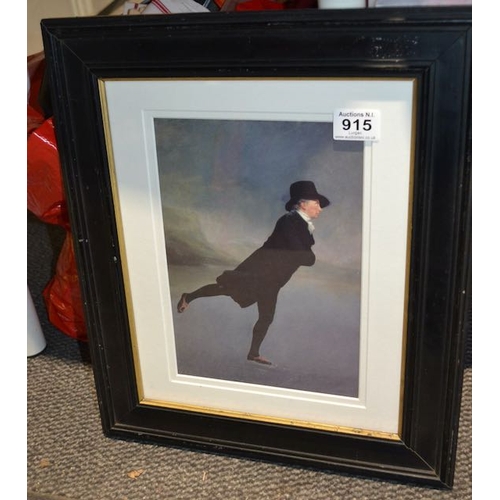 915 - Framed Print - Rev Robert Walker Skating