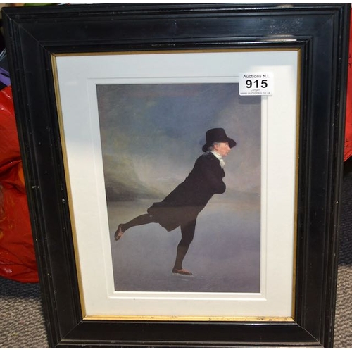 915 - Framed Print - Rev Robert Walker Skating