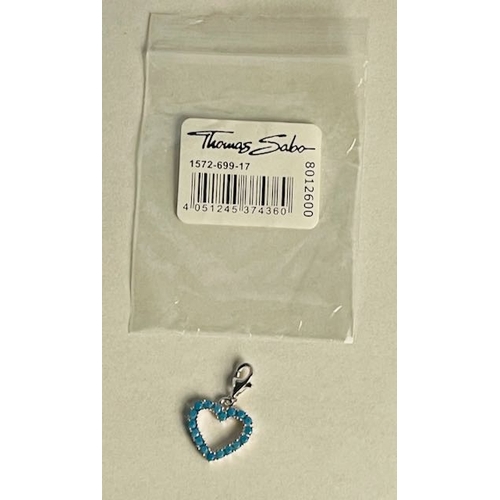 693 - Thomas Sabo Blue Stone Heart Charm