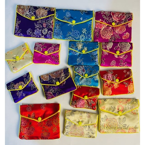 780 - Collection of Ornate Colourful Jewellery Bags