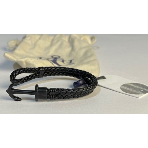 685 - Paul Hewitt Marinium Black Anchor Bracelet RRP £50