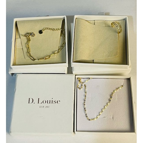 739 - D Louise Boxed Jewellery x 3 - Necklace, Bracelet & Ring