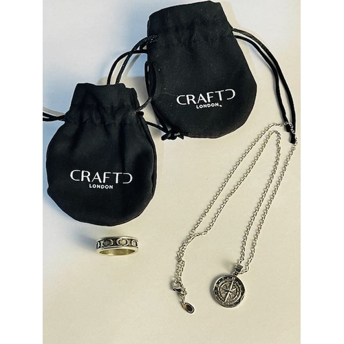 771 - Craftd London Compass Necklace + Craftd Band - RRP £100appx