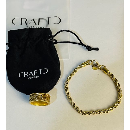 805 - Craftd London Rose Band + Craftd London Rope Bracelet RRP £60appx