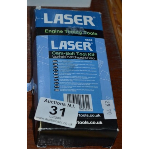 31 - Laser Cam Belt Tool Kit - Box Sealed (Vauxhalll/Opel/Chevrolet/Saab)