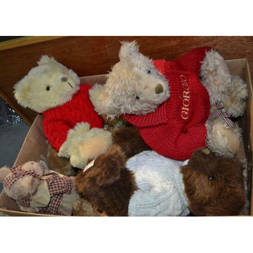 59 - Box of Teddy Bears Incl Giorgio Beverly Hills