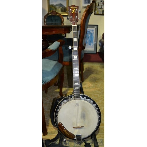 403 - Harmony 5 String Electro Acoustic Banjo with Strap