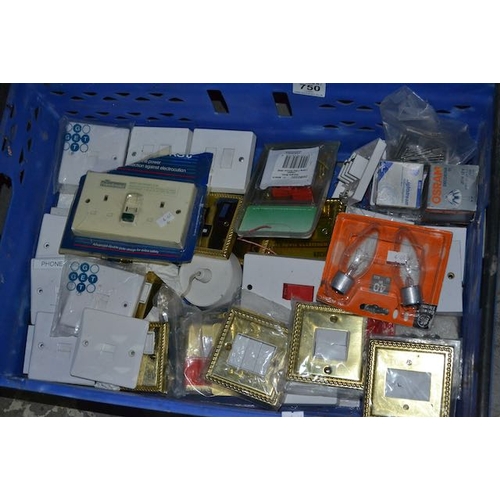 750 - Crate of Switches etc