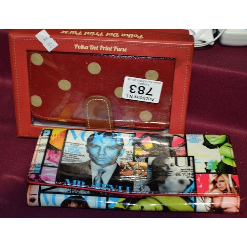 783 - Cora Taylor Boxed Polka Bot Purse + Another