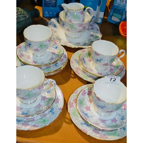 72 - Grafton China 18pc Teaset