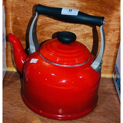 8 - Red Enamel Kettle