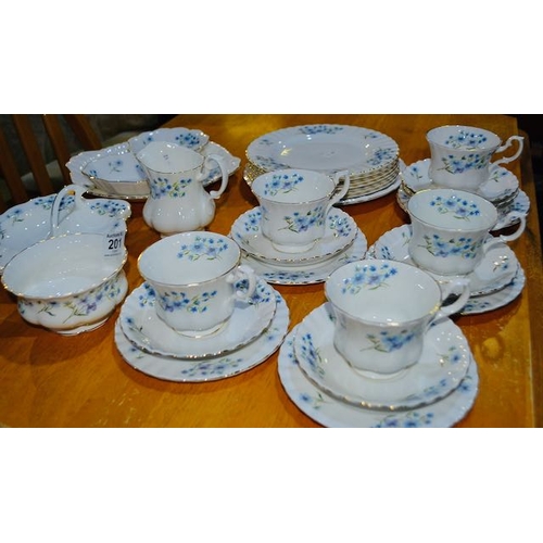 201 - Richmond Blue Rock 30pc Teaset