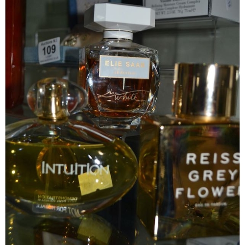 106 - Intuition 100ml, Reiss Grey Flower 100ml + Elie Saab 90ml Perfume Samples