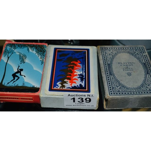 139 - Pack of Vintage Playing Cards x3