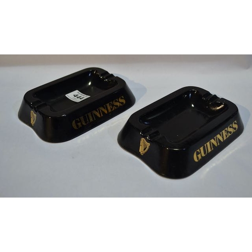 444 - Pair of Ceramic Guinness Ashtrays