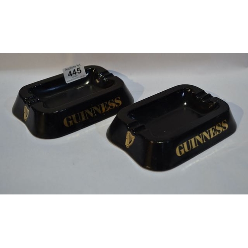 445 - Pair of Ceramic Guinness Ashtrays