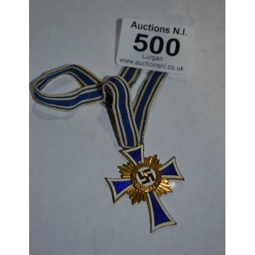 500 - WWII 1938 German Mothers Cross