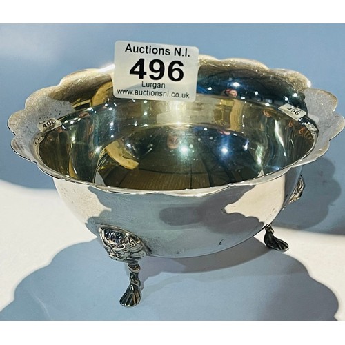 496 - Vintage Irish Made Hallmarked Silver Footed Bowl Dedicated to The Golden Jubilee of the 1916 Rising ... 