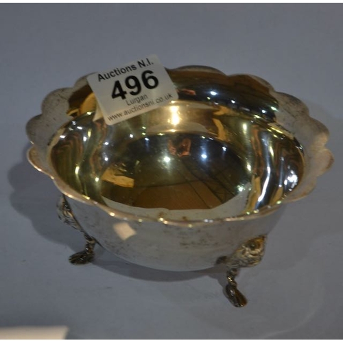 496 - Vintage Irish Made Hallmarked Silver Footed Bowl Dedicated to The Golden Jubilee of the 1916 Rising ... 