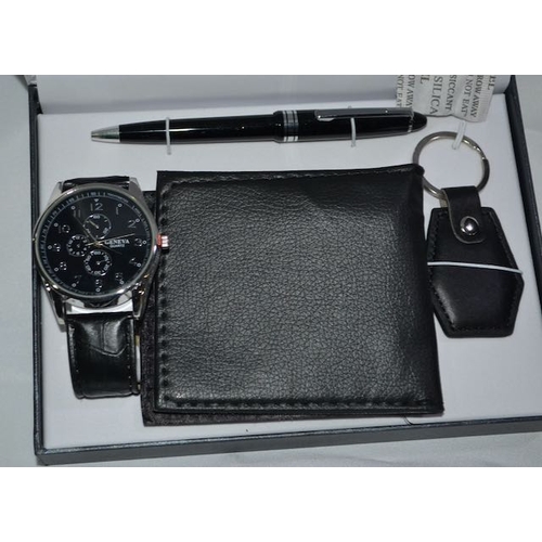 571 - Geneva Superior Executive Style Watch, Wallet, Pen & Keyring Gift Set