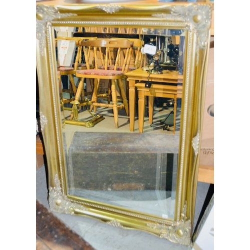 61 - Large Gilt Framed Bevelled Mirror