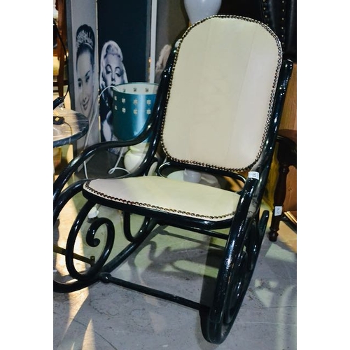 183 - Bentwood Rocking Chair With Stud Detail