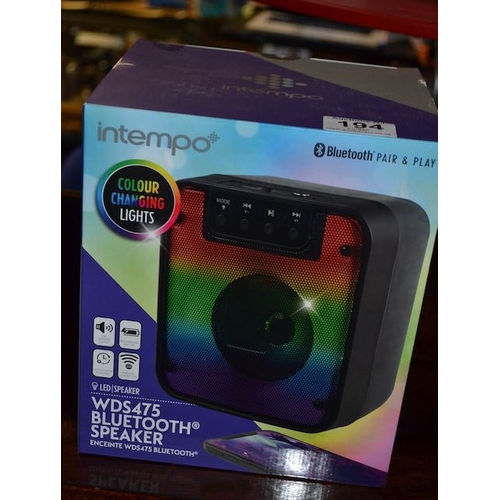 194 - Intempo Bluetooth Speaker With Colour Changing Lights - Box Sealed