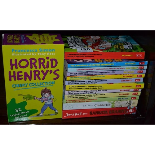 196 - Horrid Henry Book Collection + Captain Underpants Book Collection