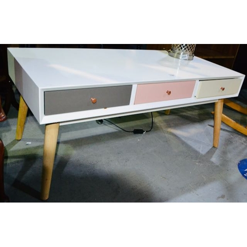 199 - Retro Style 6 Drawer Coffee Table