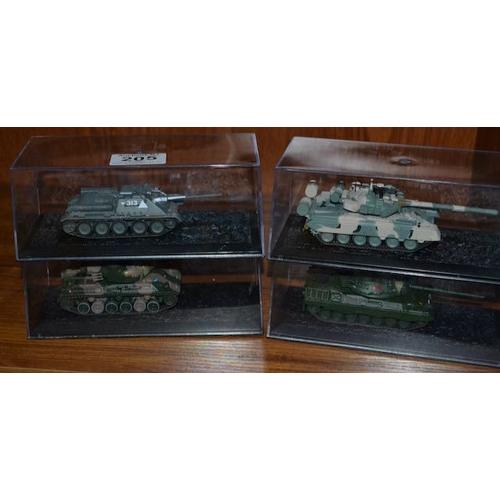 205 - 4 x Model Tanks Incl Su85