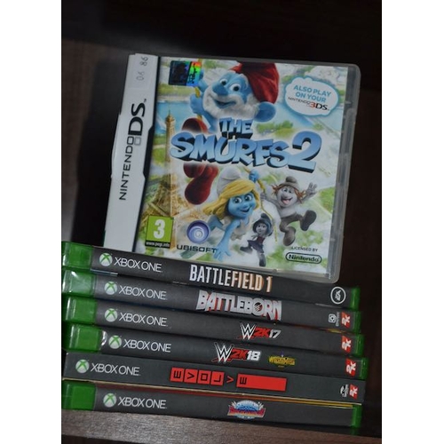 210 - Xbox One Games x 6 + Nintendo Ds Smurf Game