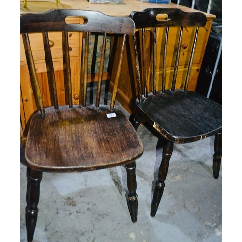 215 - Pair Of Stick Back Chairs