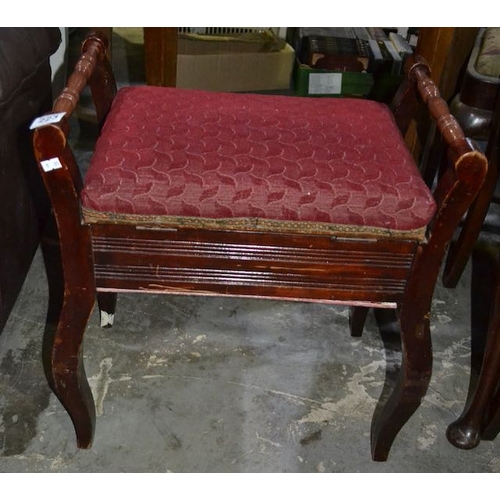 223 - Piano Stool With Storage