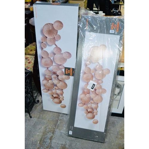 230 - Pair Of Next Hammered Disc Wall Plaques - Boxed