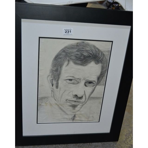 231 - Lester Pickett Framed Sketch