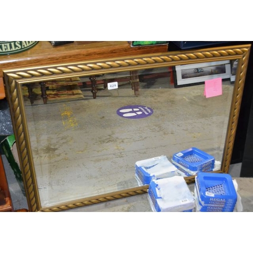 629 - Ornate Gilt Bevilled Mirror 40x28