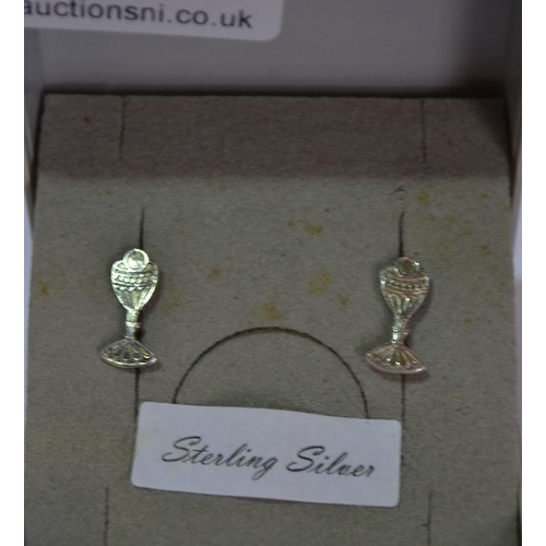 105 - Silver Chalice Earrings