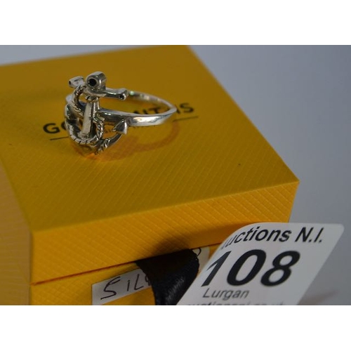 108 - Silver Anchor Ring