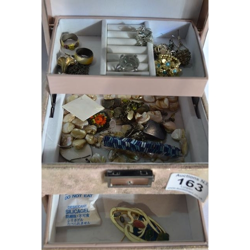 163 - Jewellery Box & Contents