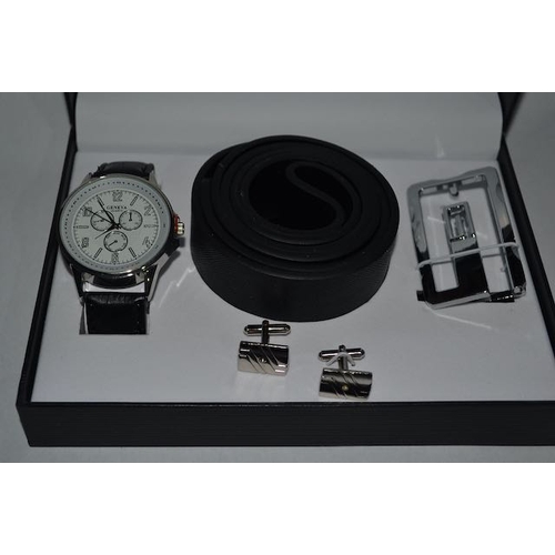 1090 - Gents Watch And Belt Gift Set