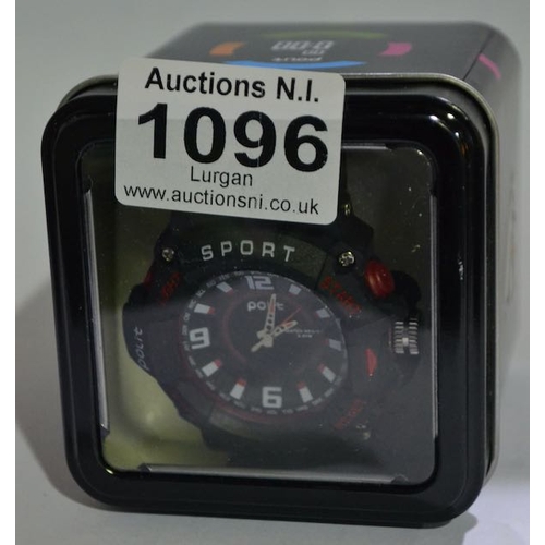 1096 - Polit Sports Watch In Tin