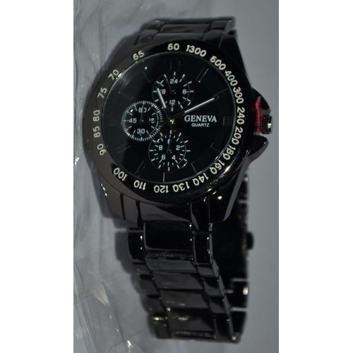 1098 - Geneva Black Gents Watch