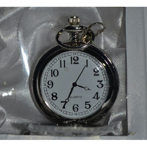 1100 - Ornate Pocket Watch On Chain