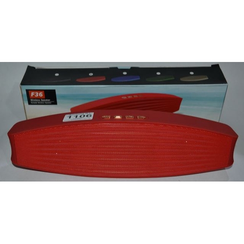 1106 - F36 Boxed Wireless Bluetooth Speaker In Red