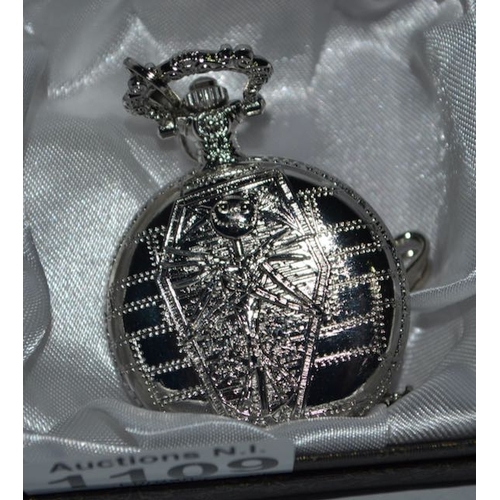 1109 - Ornate Pocket Watch On Chain