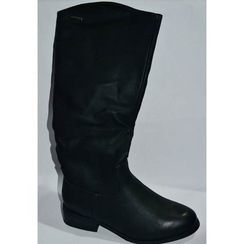 1155 - Black Leather Boots Size 5.5