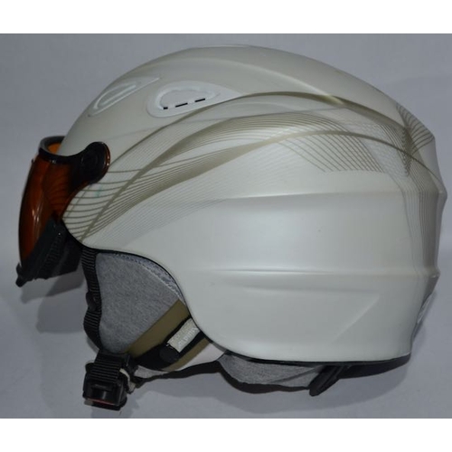 1180 - Alpina Ski Helmet With Fleece Lining And Sun Visor